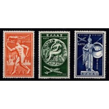 1954 - NATO-Pagten - Komplet sæt - Grækenland - AFA 633-35 - Postfrisk.
